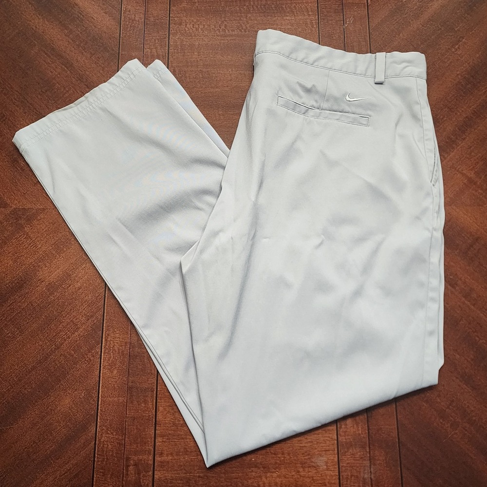 Nike Golf Flex Pants Men 40x32 Slim Fit Wolf‎ Gray Dri-FIT Slacks Trousers Chino